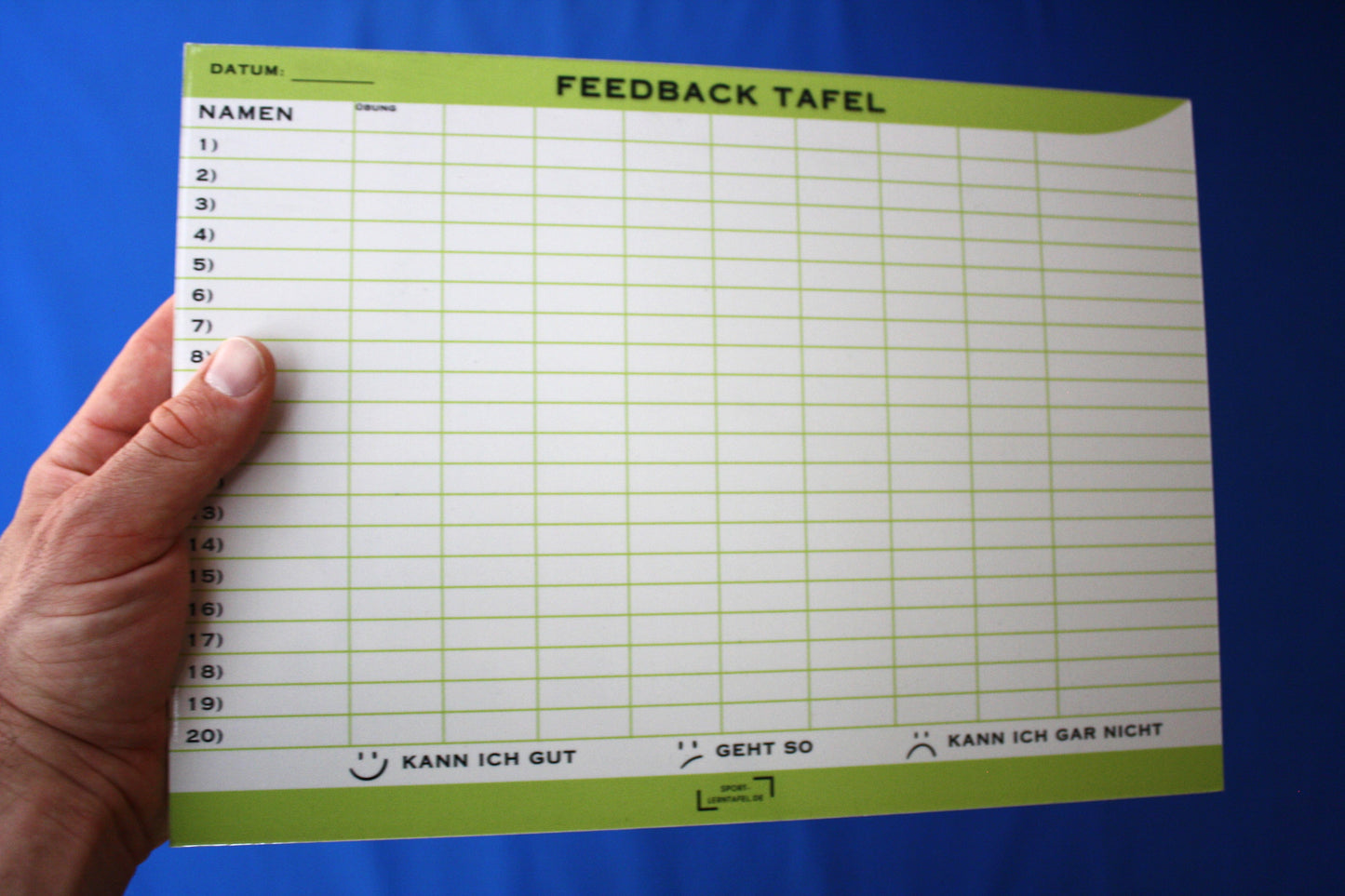 Whiteboard Feedback Tafel